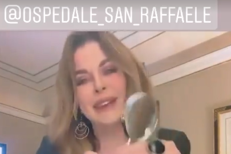 Alba Parietti ospedale san raffaele instagram storie