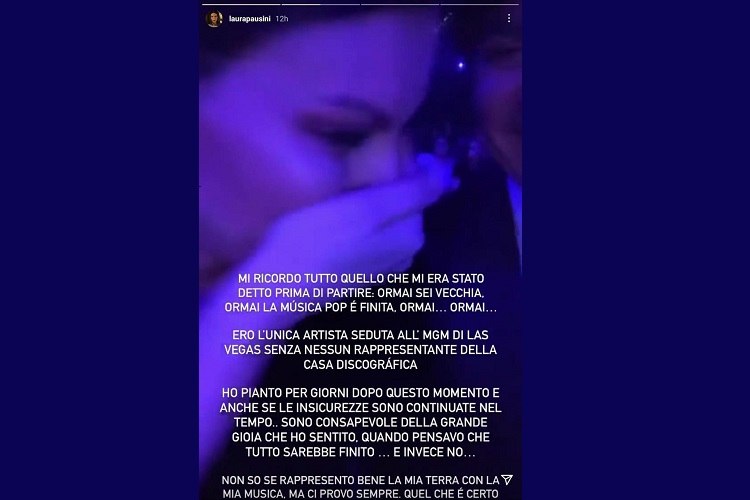 laura pausini storia instagram latin grammy 2018