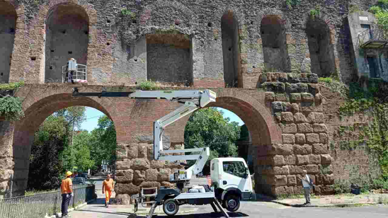 Porta Maggiore intervento (ph Sovrintendenza Capitolina)