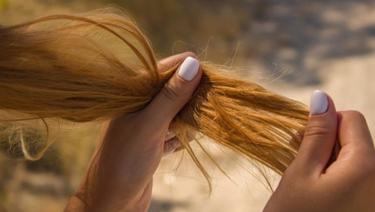 Capelli biondi rovinati 